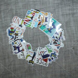 Lot of 50 Glossy Pete The Cat Stickers